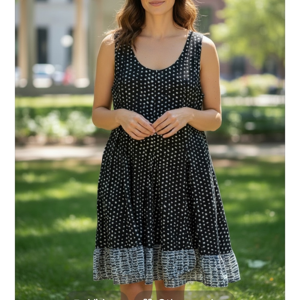 Cino Ruffle Hem Sleeveless Dress XL